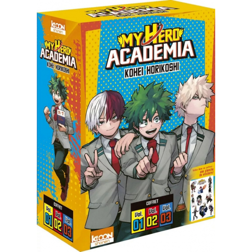 Coffret My Hero Academia vol. 1 à 3 2024 (VF)